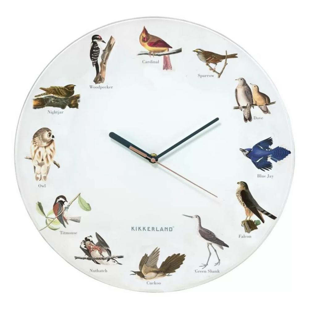 Clock Bird Wall Clock Kickerland