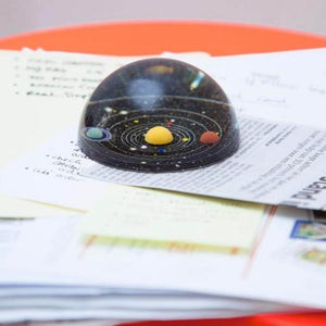 Glass Planetarium Paperweight in Black