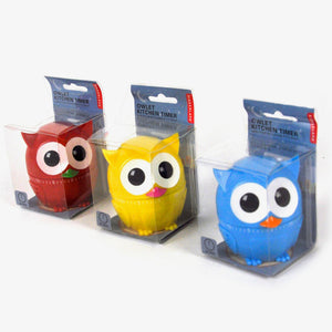 Kitchen timer owl shaped in red