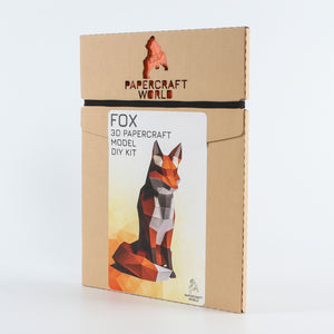 Wall Art DIY Papercraft Fox Model 3D Paper Puzzle