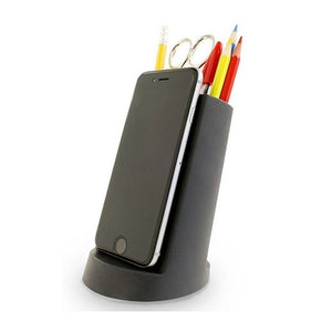 Lean desk tidy in black