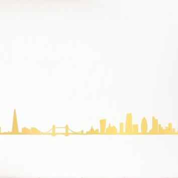 London Skyline 2 Wall Art Steel Gold The Line