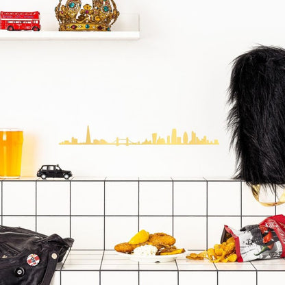 London Skyline 2 Wall Art Steel Gold The Line