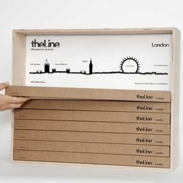 The Line Wall Art Decoration London Skyline in Black Steel