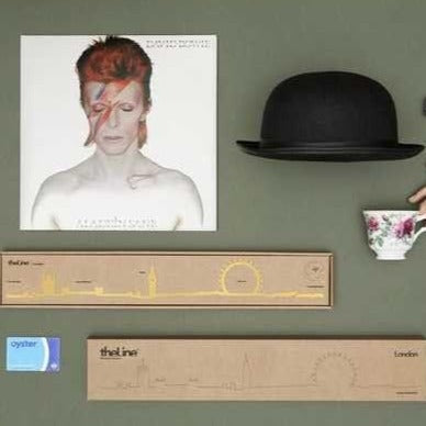 The Line Wall Art Decoration London Skyline in Gold