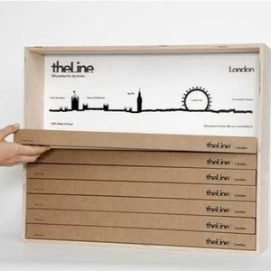The Line Wall Art Decoration London Skyline in Gold