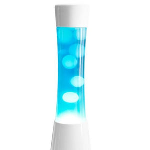 Lava Lamp Blue White Yellow Retro