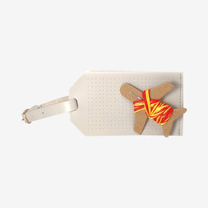 Luggage Tag Stitch Your Own Design Cross Stitch in Light Grey