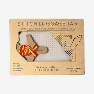 
            
                Load image into Gallery viewer, Luggage Tag Stitch Your Own Design Cross Stitch in Light Grey
            
        