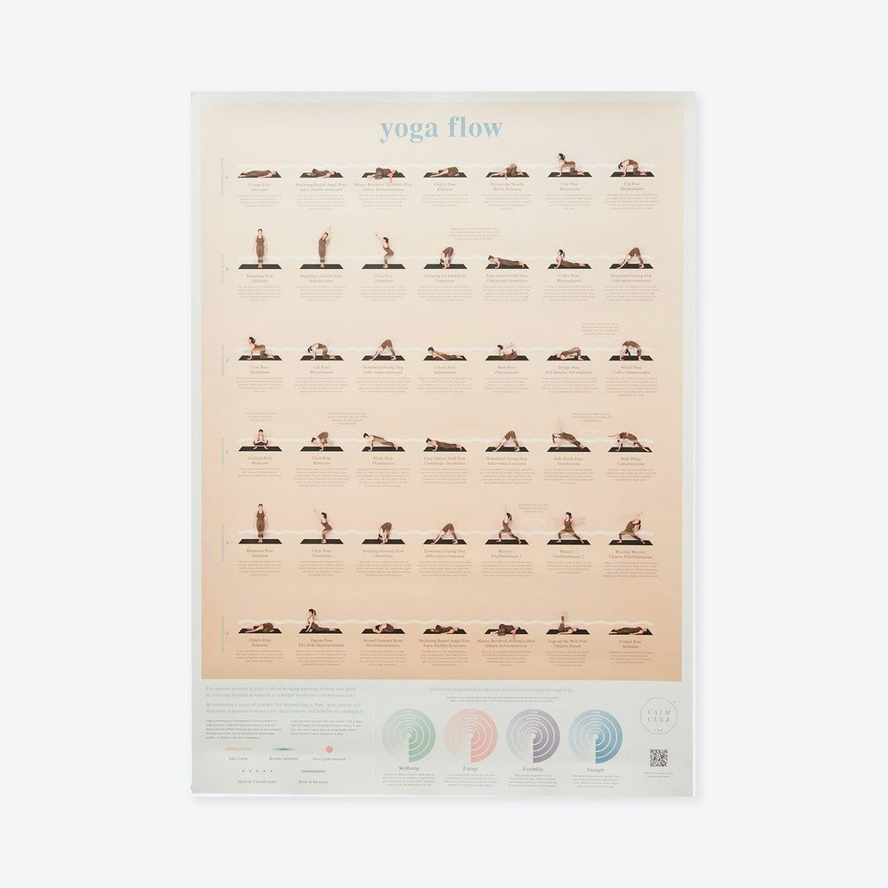 Yoga Flow Wall Chart Poster Calm Club