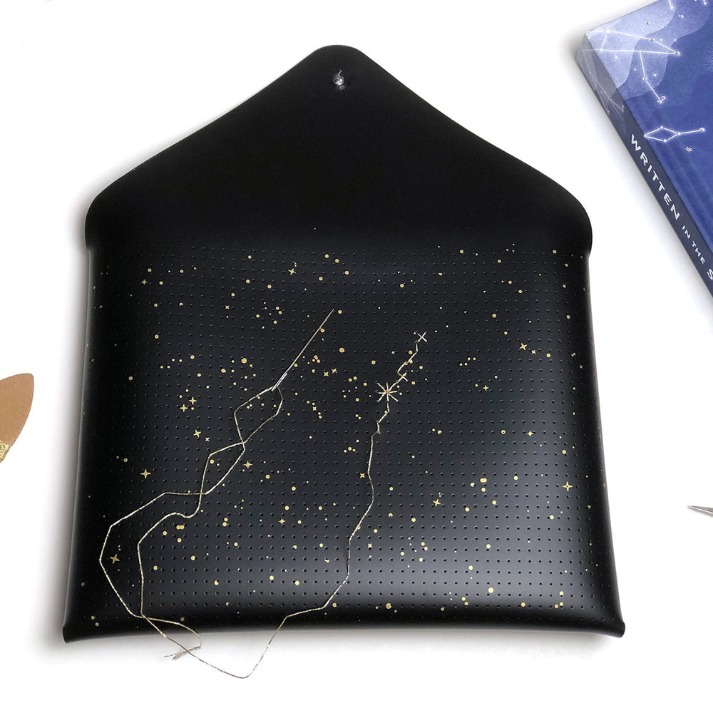 Envelope Pouch Stitch Your Star Sign in Black