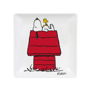 
            
                Load image into Gallery viewer, Snoopy Trinket Tray with Peanuts Comic Cartoon &amp;#39;Home&amp;#39; White
            
        