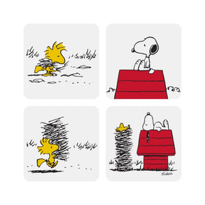
            
                Load image into Gallery viewer, Snoopy Coasters Peanuts Comic Cartoon White
            
        