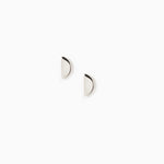 Stud earrings in gift bottle with disc design from solid sterling silver