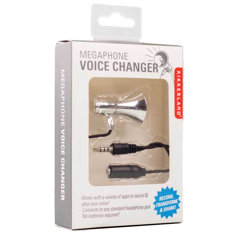 Voice changer mini megaphone in silver