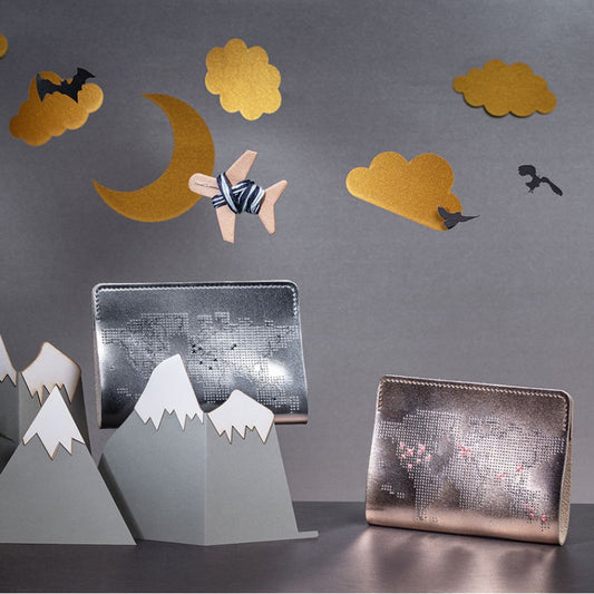 Customisable Passport Cover in Metallic Silver Vegan Leather