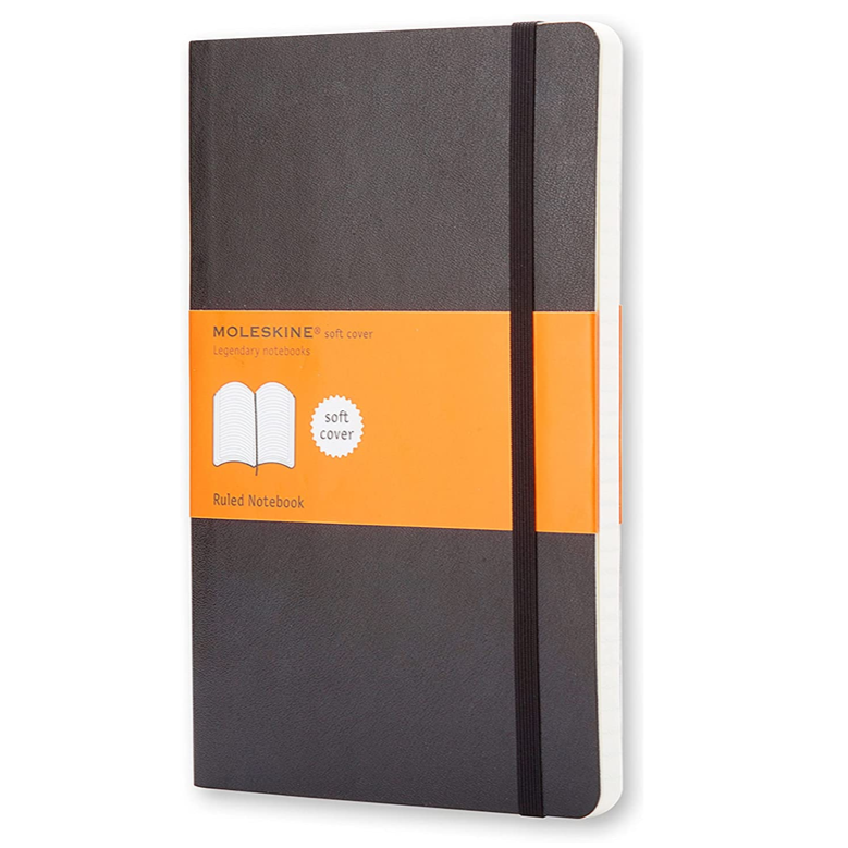 Moleskine Large A5 Black Ruled Notebook Softback