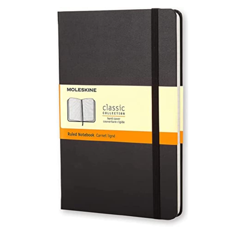 Notebook Large Black Hardback Ruled Lined Paper Moleskine
