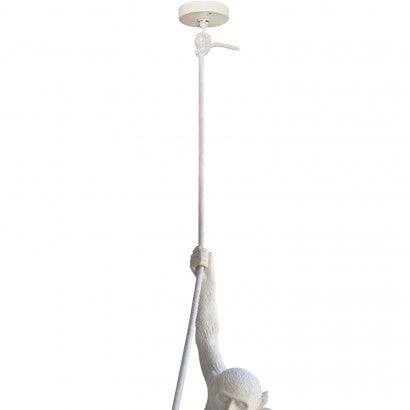 Seletti ceiling monkey light lamp in white