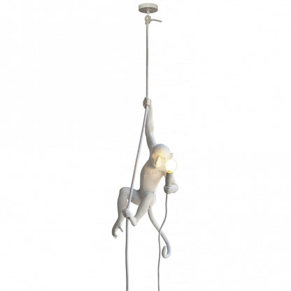 Seletti ceiling monkey light lamp in white