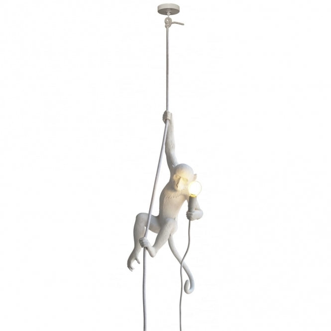 
            
                Load image into Gallery viewer, Seletti ceiling monkey light lamp in white
            
        