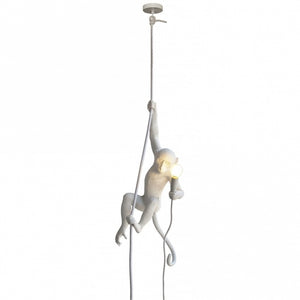 Seletti ceiling monkey light lamp in white