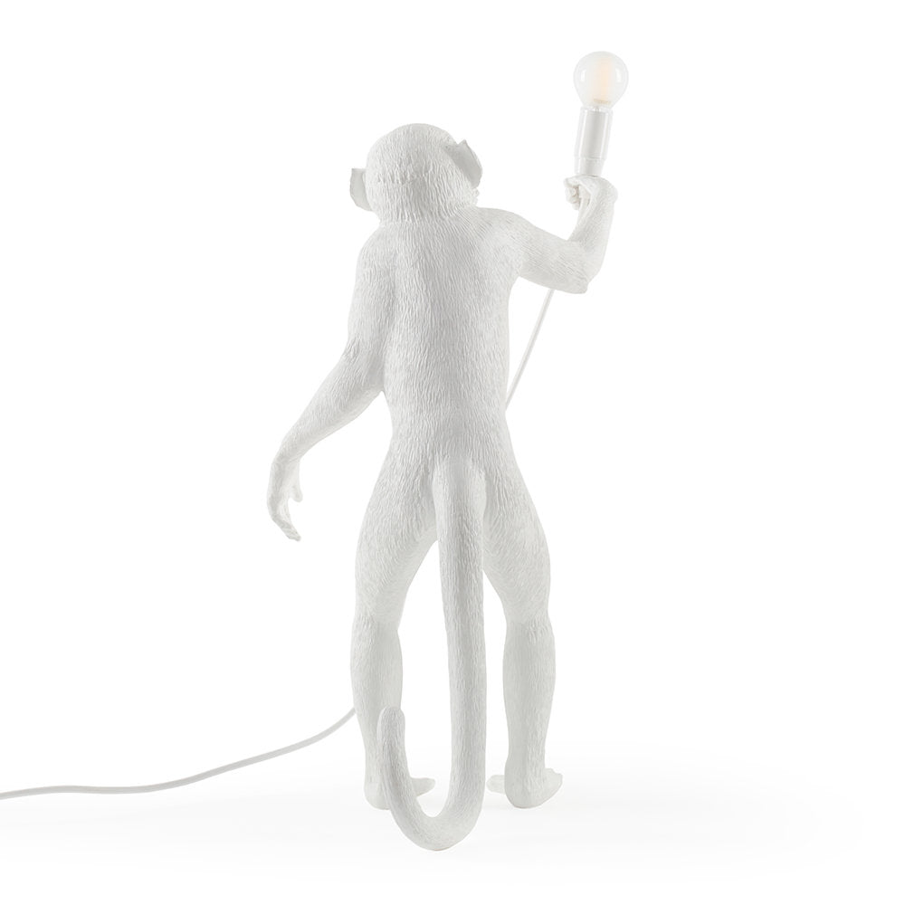 Seletti standing monkey lamp light in white