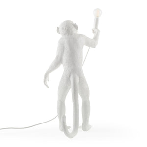 Seletti standing monkey lamp light in white