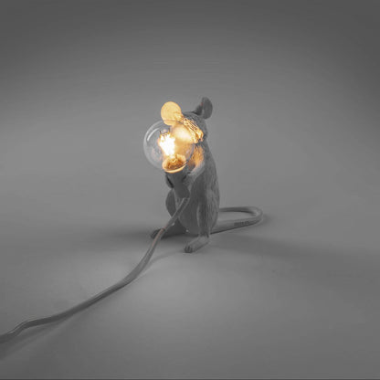 Mouse Lamp Sitting White LED Seletti