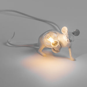 Lamp Mouse Laying Down Seletti in White