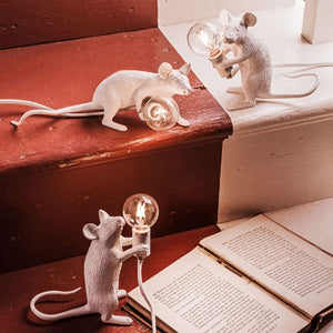 Mouse Lamp Sitting White LED Seletti