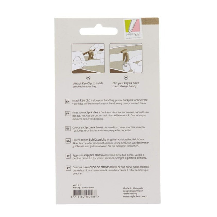 Key Clip Bobino Cream Pack of 2