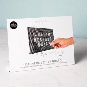 Magnetic desk letter board in black