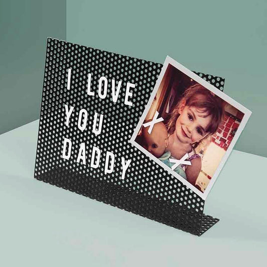 Magnetic desk letter board in black