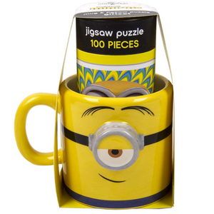 Minions Novelty Mug and 100-Piece Jigsaw Giftset Yellow