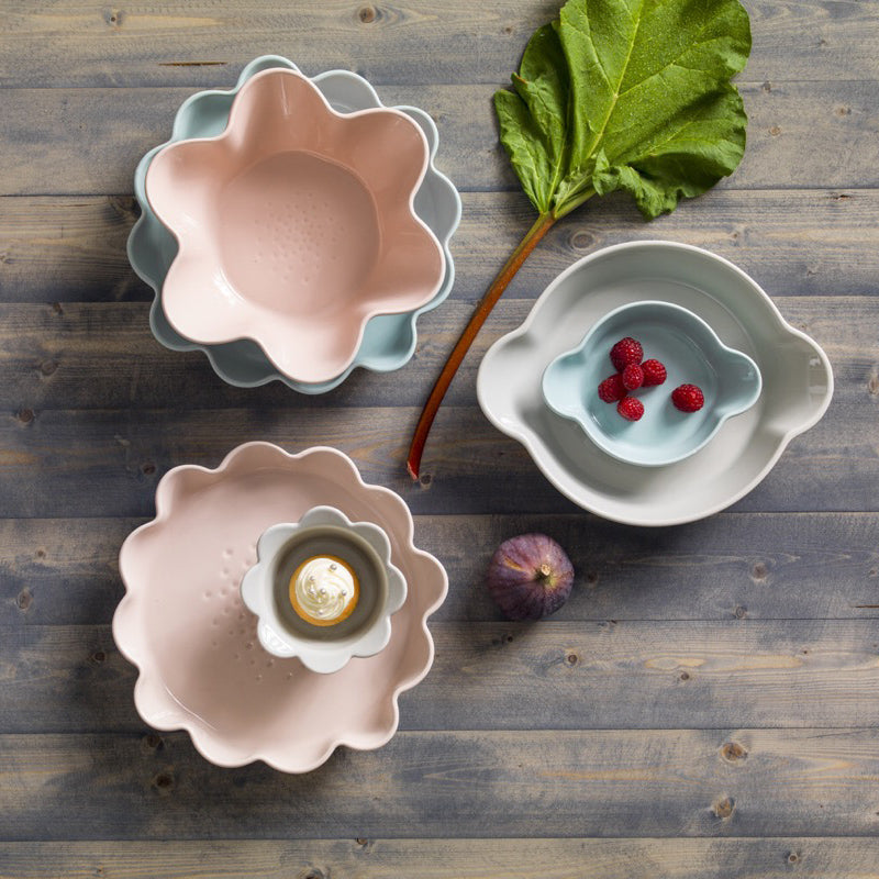 Flower Pie Dish Turquoise Piccadilly Oven Safe