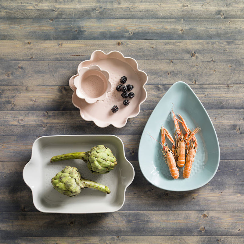 Flower Pie Dish Turquoise Piccadilly Oven Safe