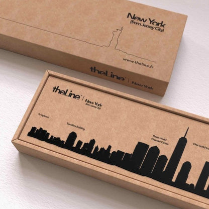 New York City Skyline Wall Art Steel Black 50cm The Line