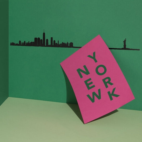 The Line Wall Art Decoration New York Skyline in Black Steel