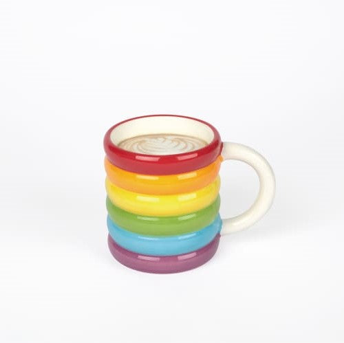 Mug Ceramic Rainbow Multicoloured