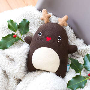 Plush Soft Toy for Children Ricemousse Reindeer in Brown