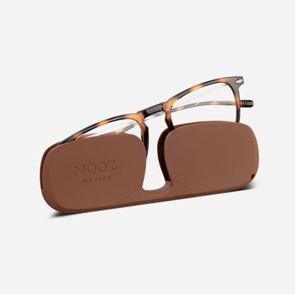 Reading Glasses +1 Tortoise Dino with Case Nooz