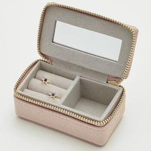 Tiny Jewellery Box Faux Leather in Blush Pink