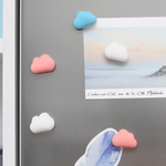 Magnets with clouds organise stationery set of 6 in blue, pink and white