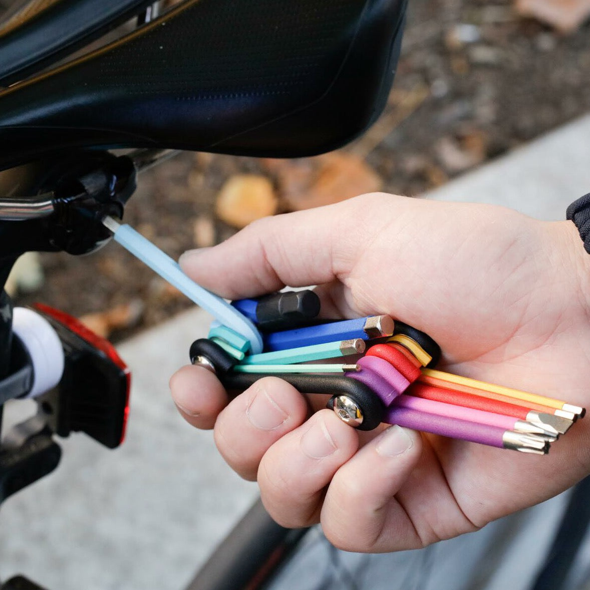 Rainbow Multi Tool Set in Red Orange Yellow Green Blue Purple and Black