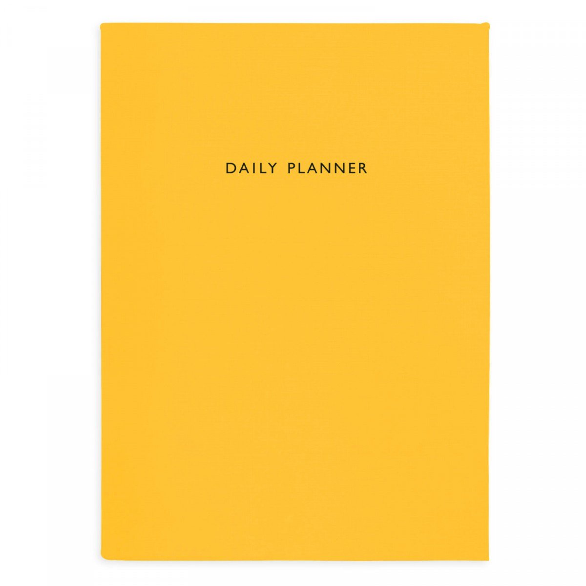 Undated daily planner 380 pages with linen cover in amber yellow