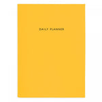 Undated daily planner 380 pages with linen cover in amber yellow