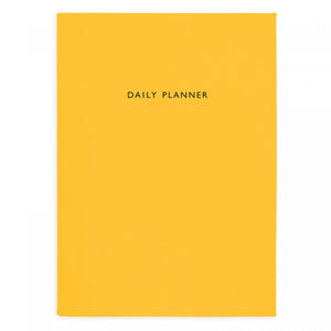 Undated daily planner 380 pages with linen cover in amber yellow