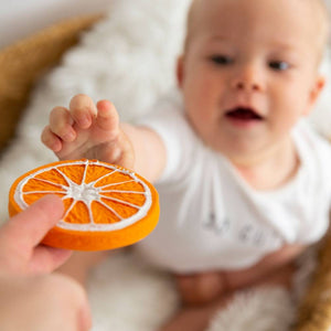 Baby Teether Bath Toy Rubber Orange