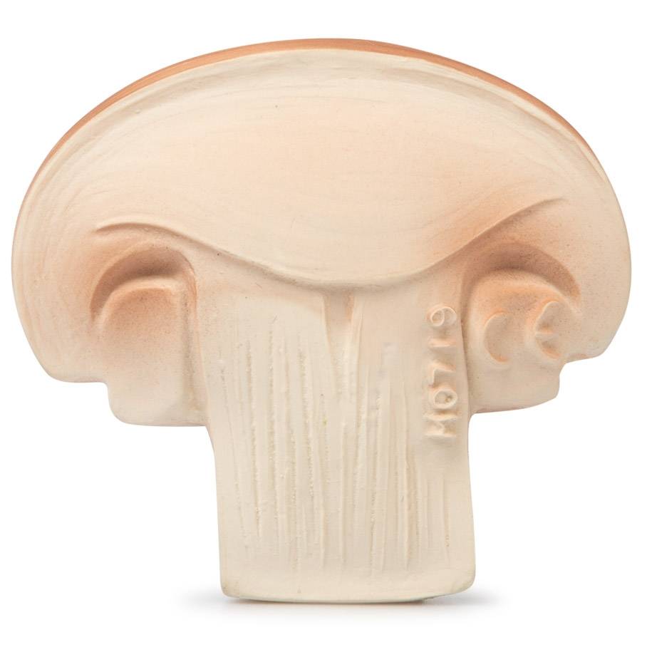 Baby Teether Toy Rubber Mushroom Brown